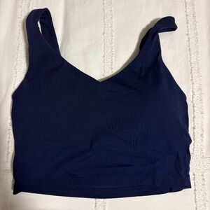 Aerie Real Soft Seamless Tank — Navy (Size S)